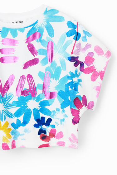 Cropped floral T-shirt | Desigual