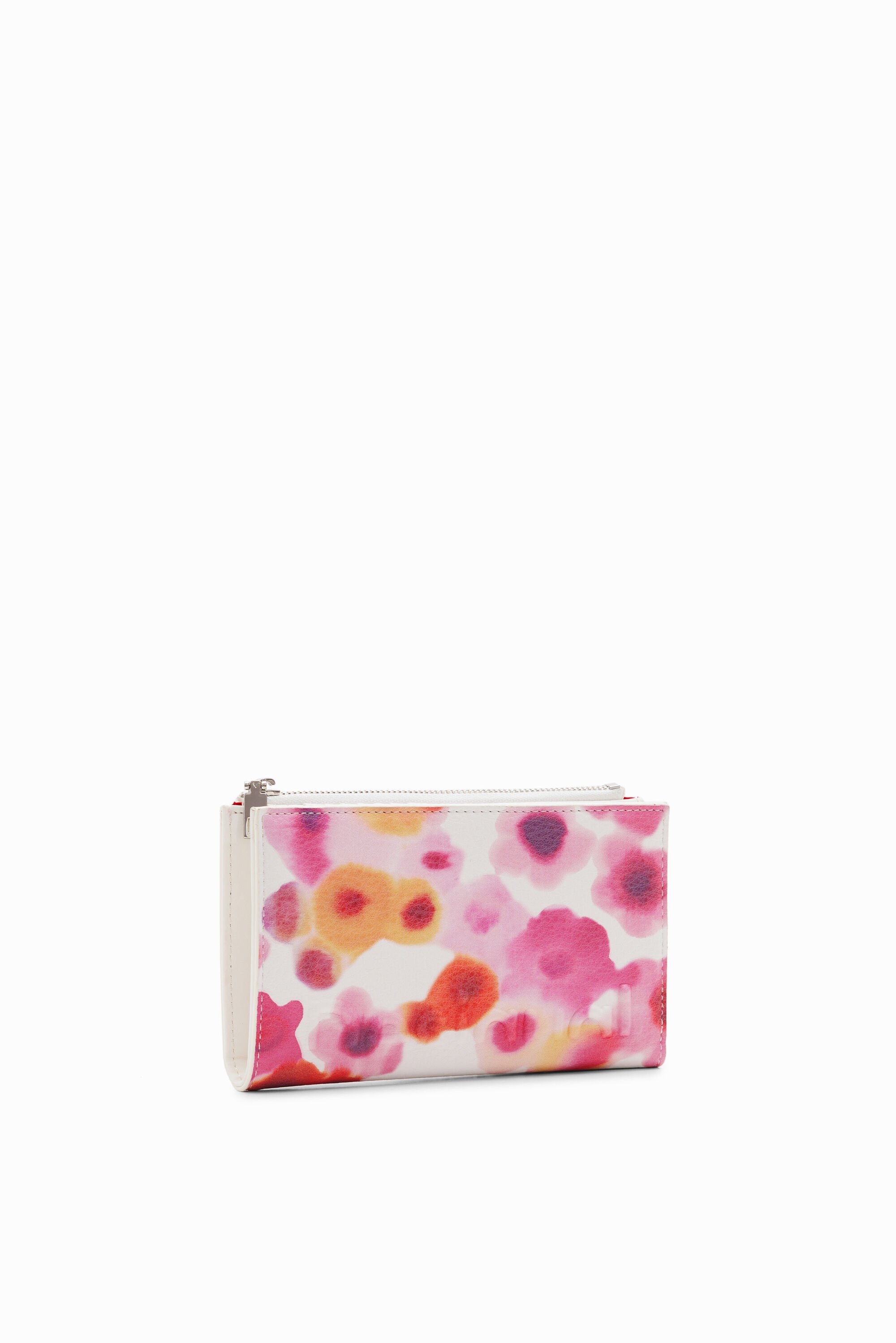 Mittelgroße Geldbörse Blumen WHITE U  - Onlineshop Desigual