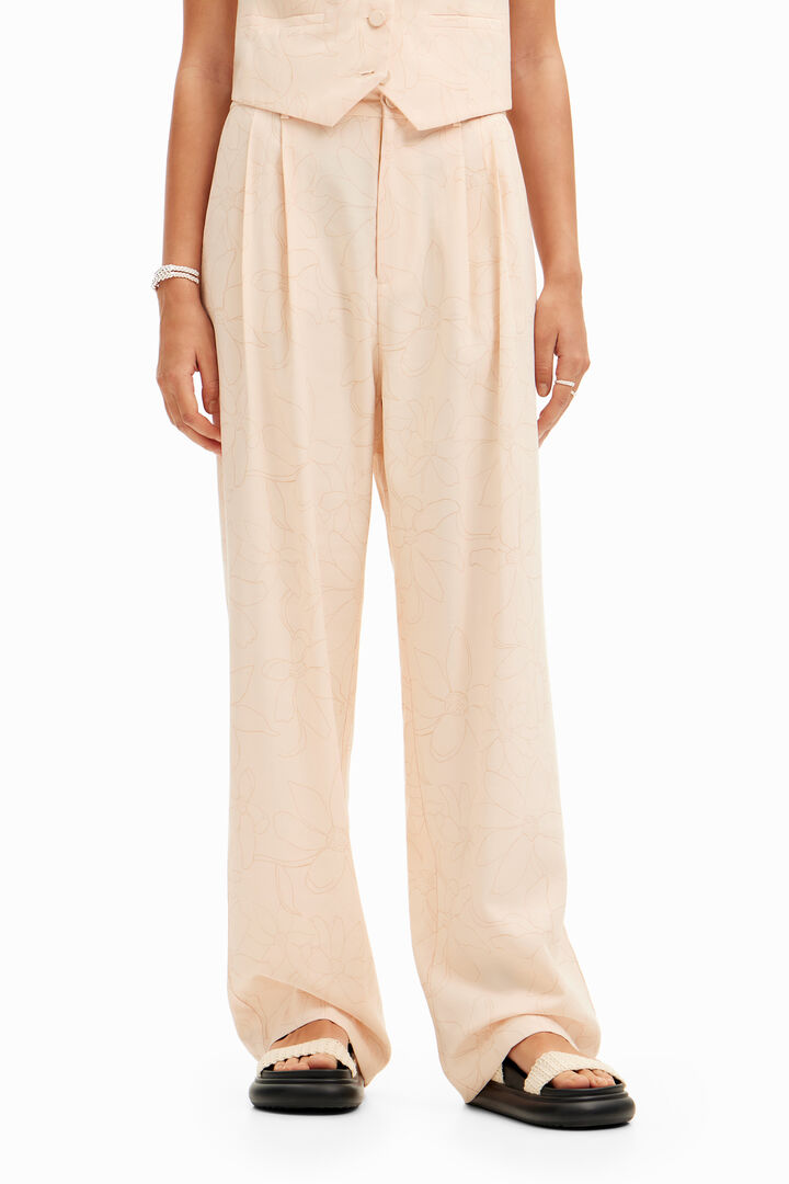 Tailored floral trousers | Desigual