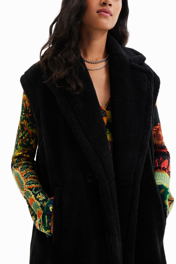 Lange Weste Lammfell | Desigual