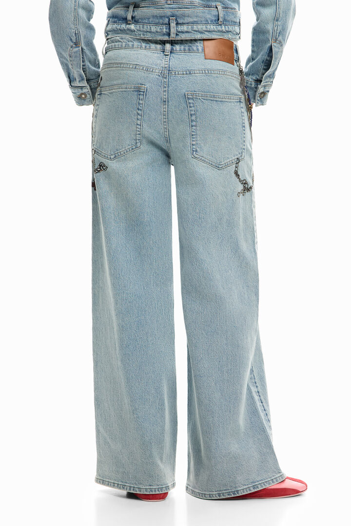 Jeanshose mit Ketten | Desigual