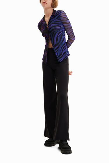 Camicia tulle zebrata floreale | Desigual