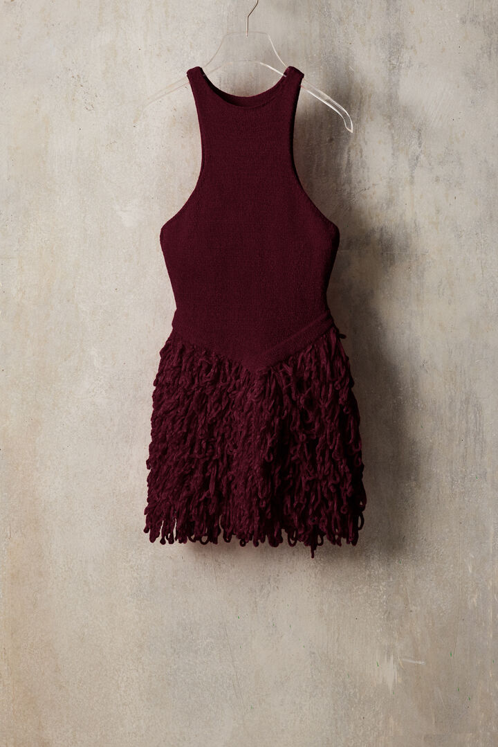 Vestido flecos studio