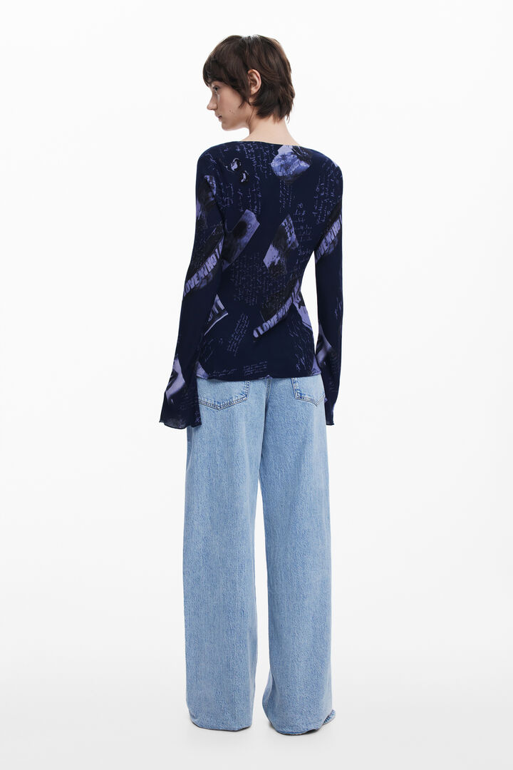 Blusa asimétrica collage | Desigual