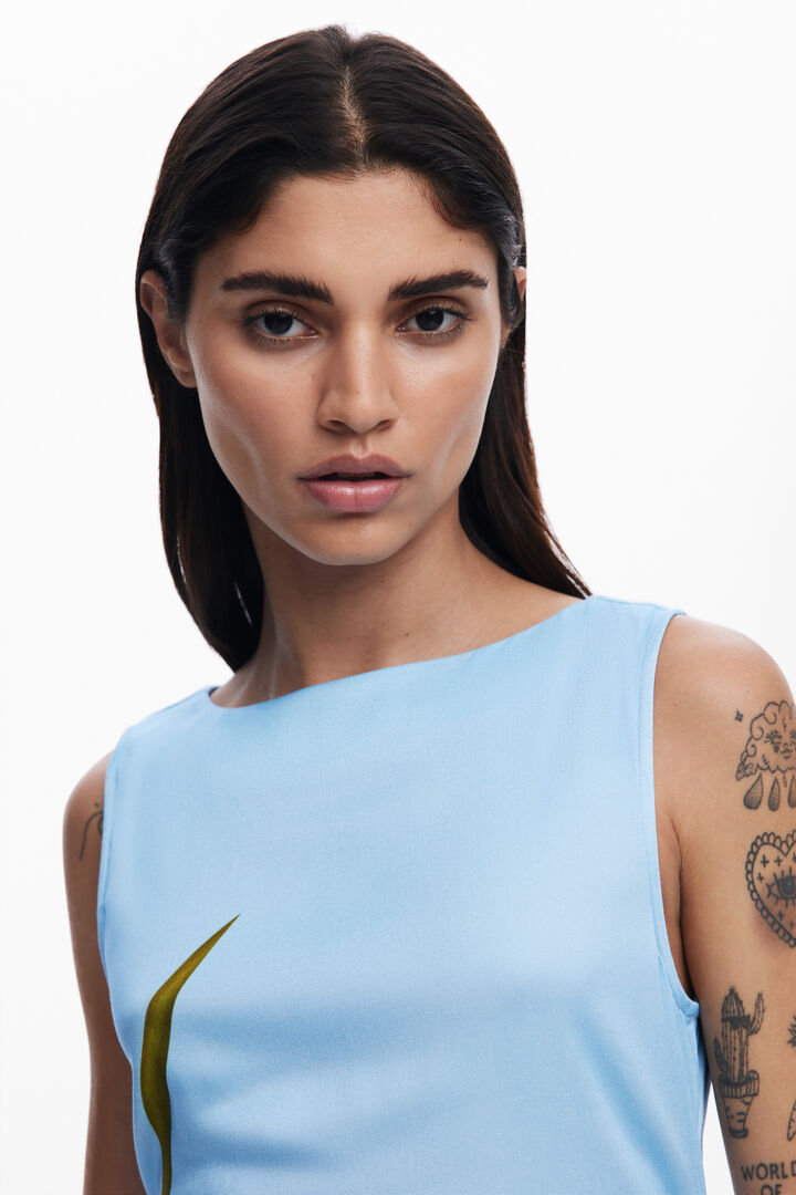 Orchid asymmetrical dress | Desigual