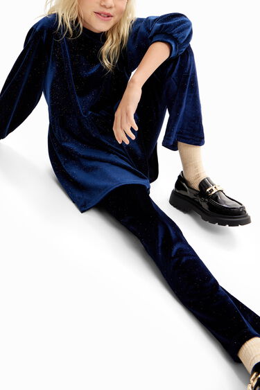 Leggings flare terciopelo brillo | Desigual