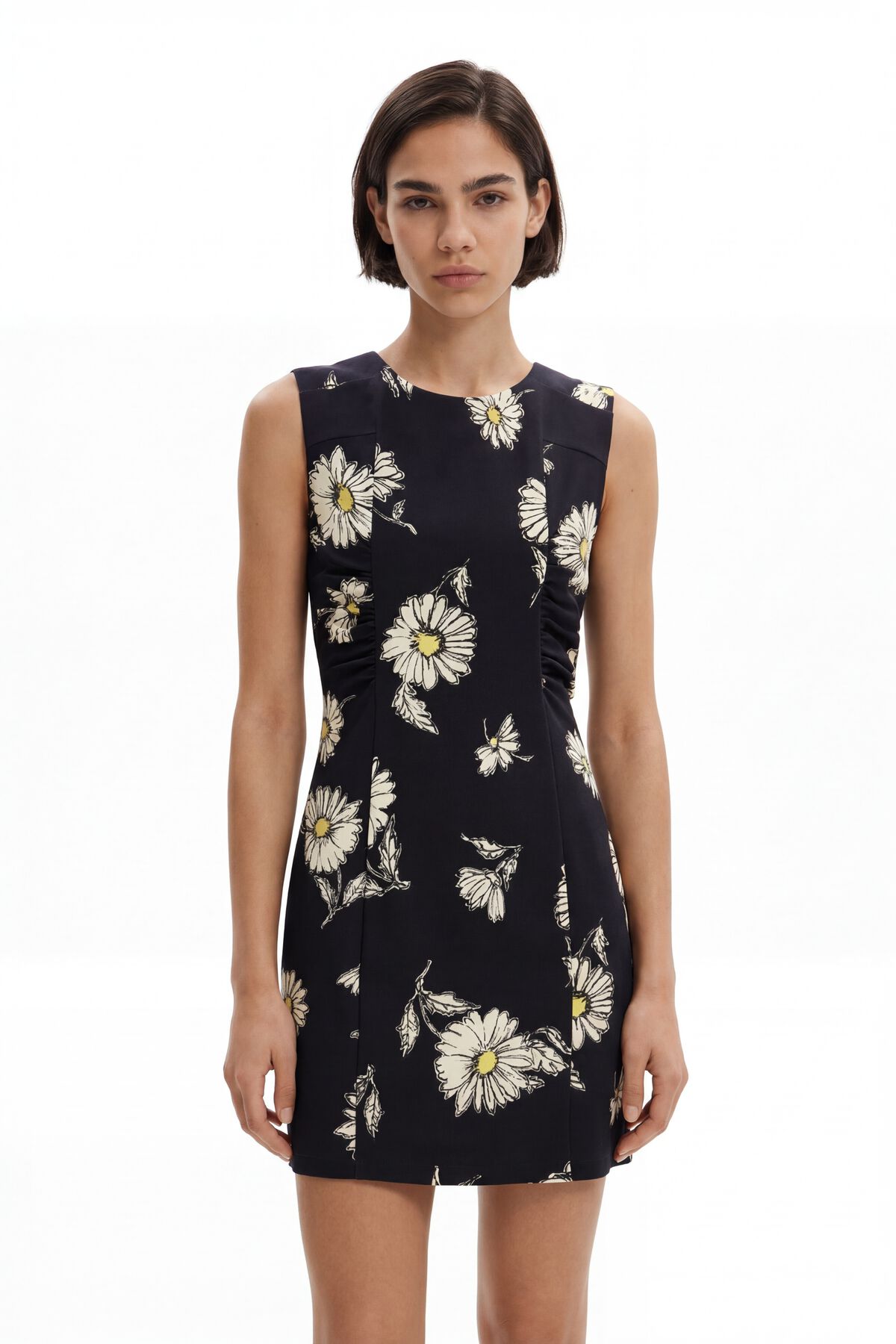 desigual mini dress Short dress flower water blue Women's I Desigual.com