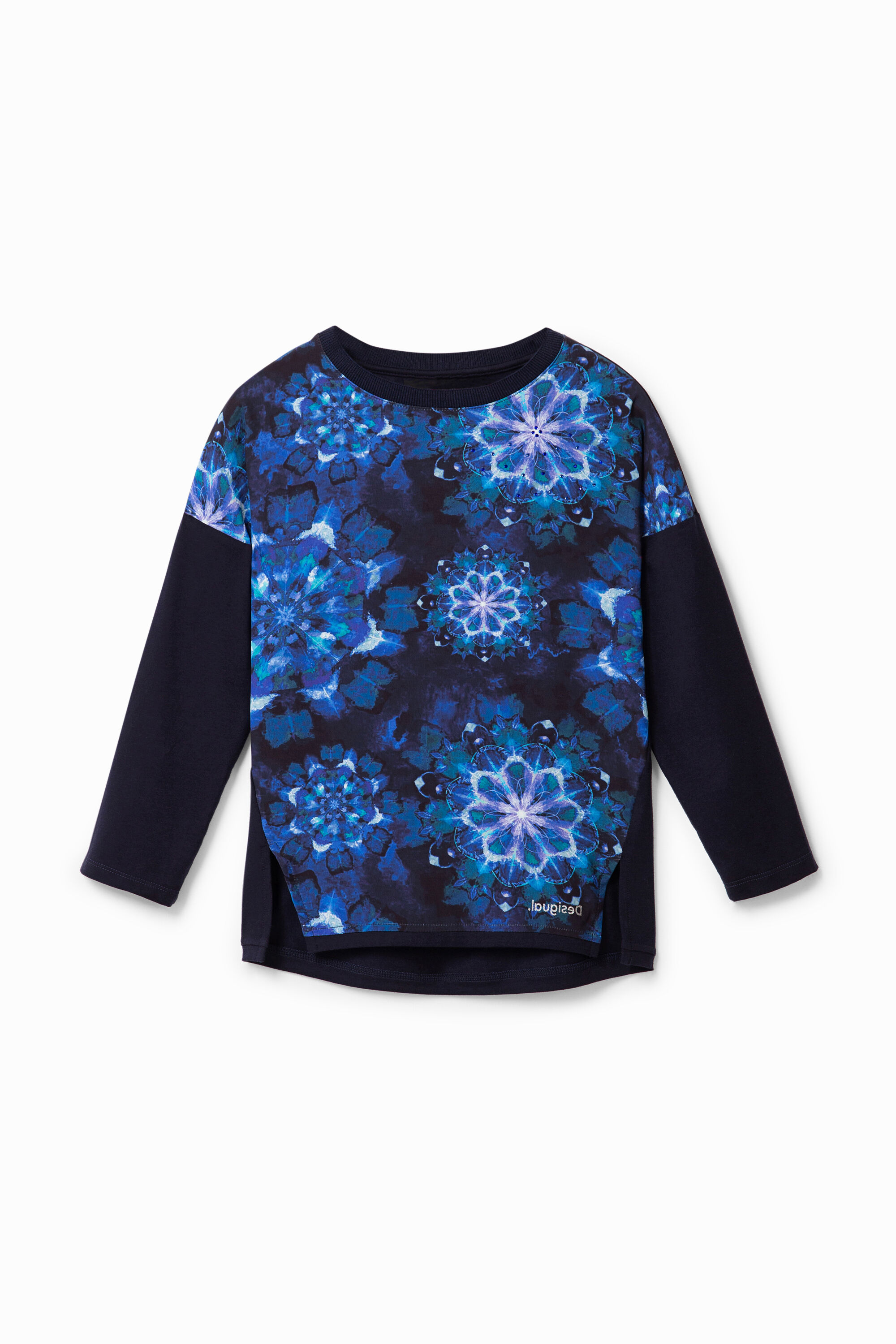 Pullover mit Mandalas in Batik-Optik