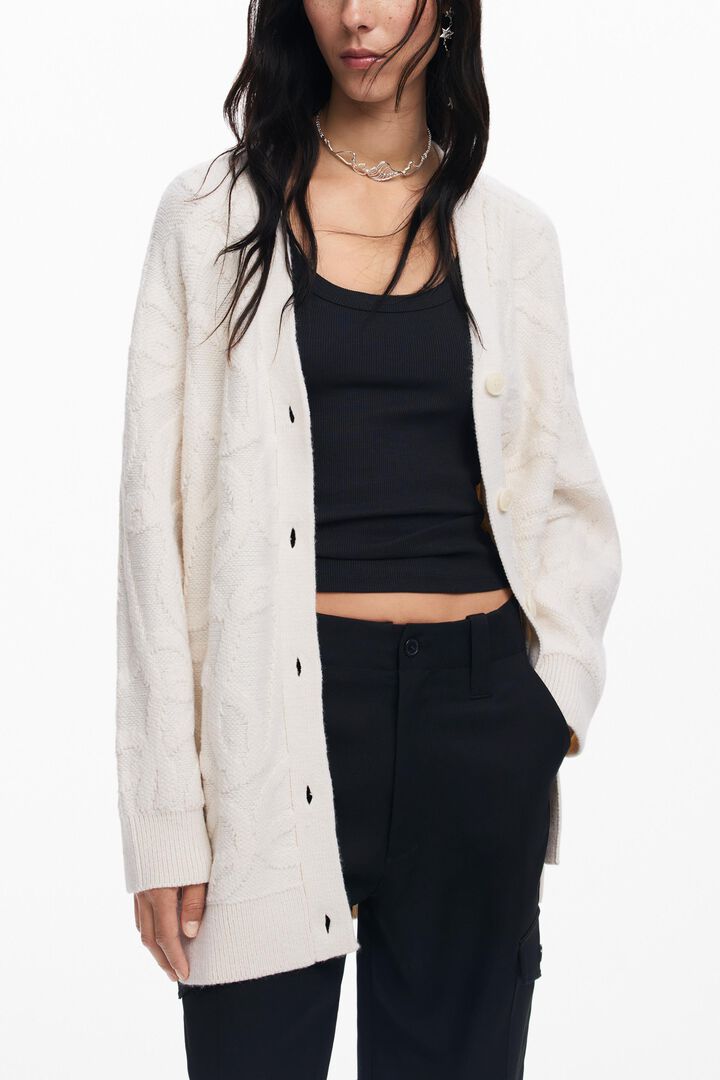 Cardigan oversize en maille | Desigual
