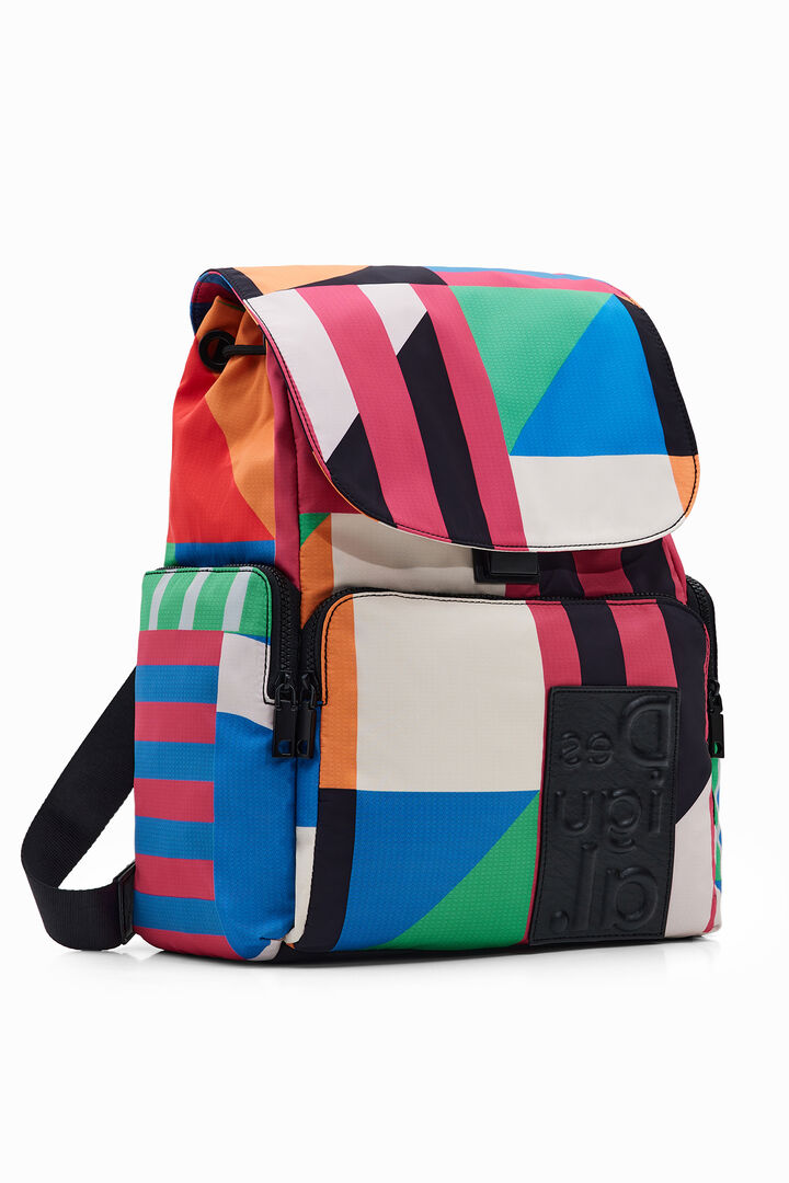 Large geometric backpack | Desigual