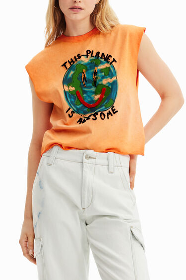 Camiseta efecto lavado Planet | Desigual