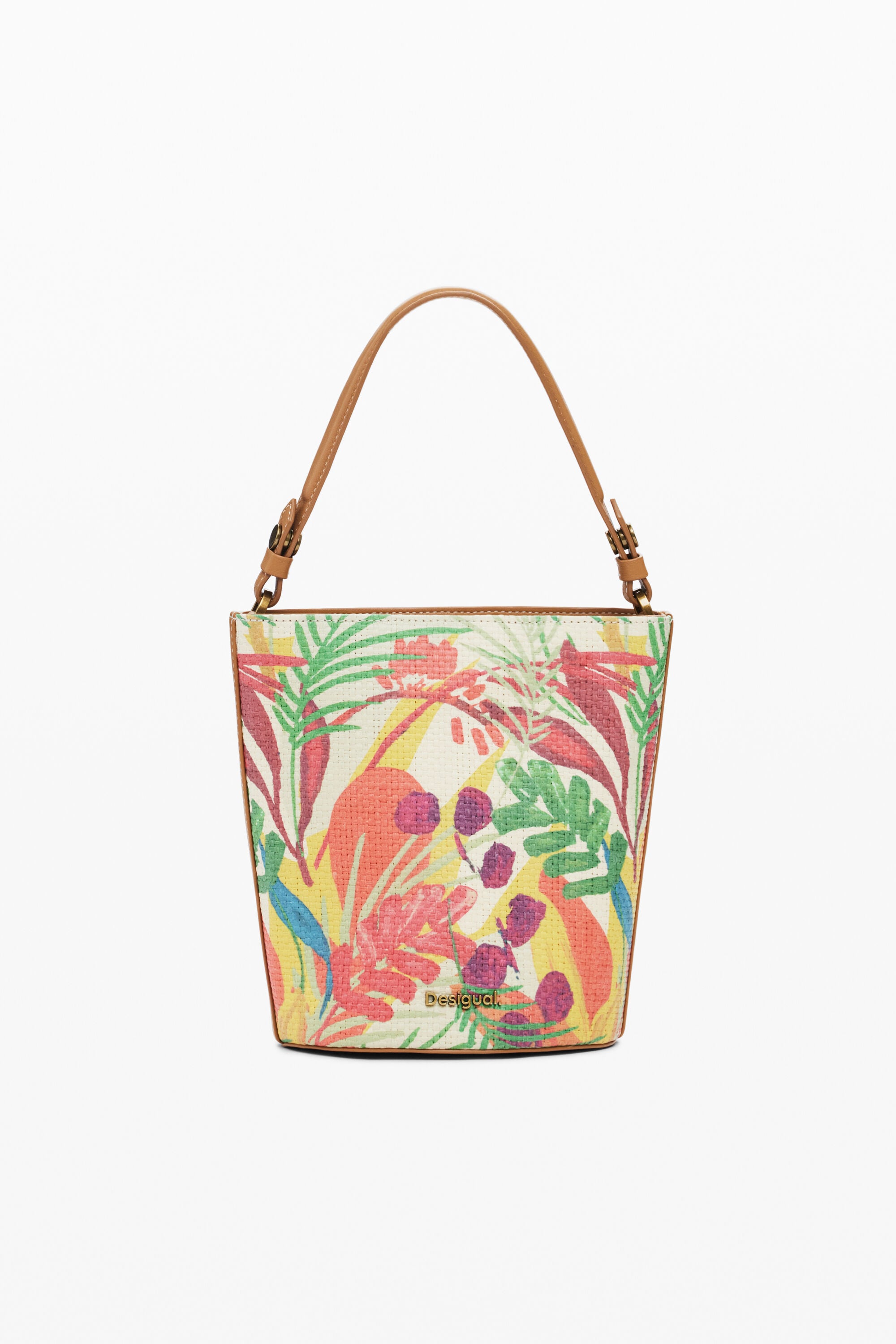 Bolso pequeño tropical, Papel, Blanco, U
