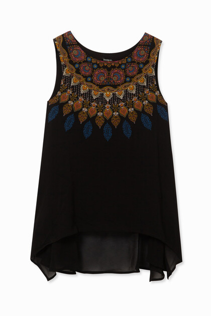 Asymmetric boho blouse