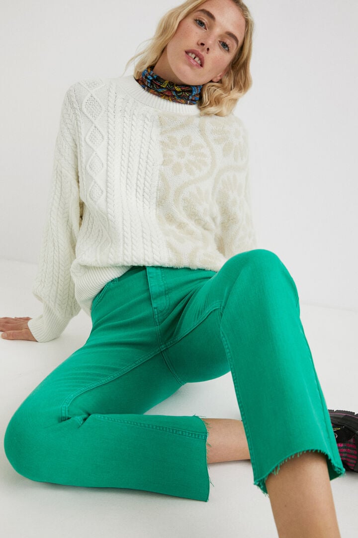 Flared ankle grazer trousers | Desigual
