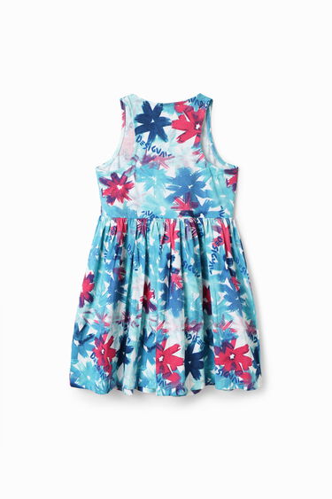 Vestit curt flors aquarel·la | Desigual