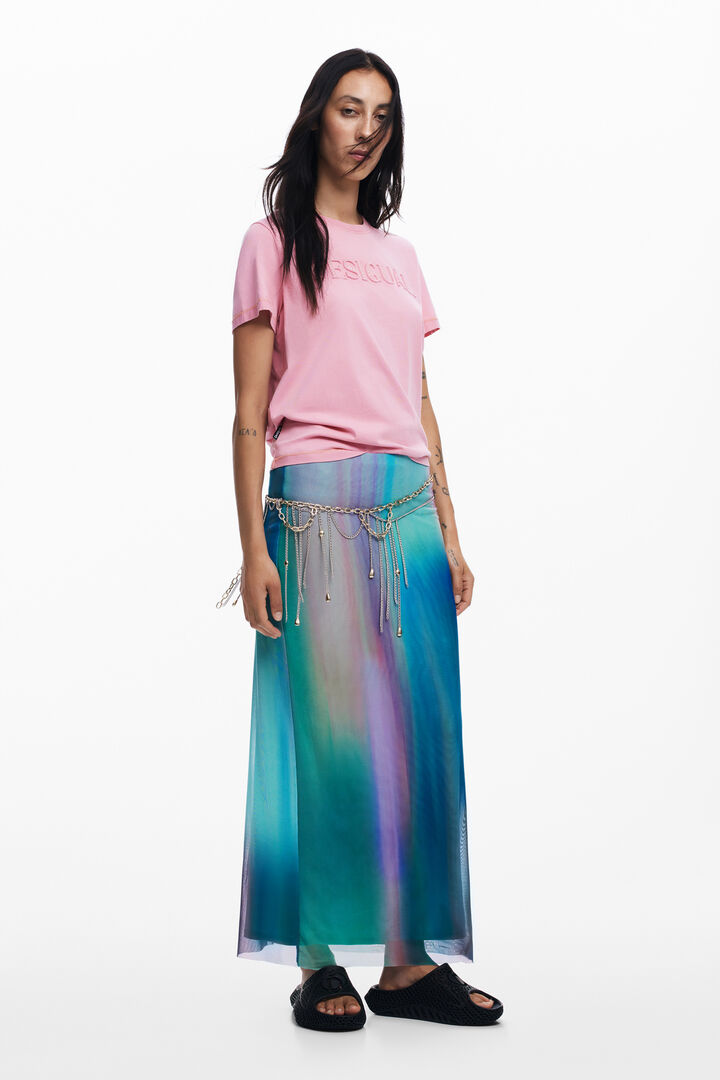 Tulle skirt with gradient effect