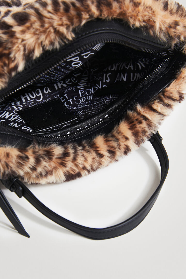 Bolso de mano pelo animal print | Desigual