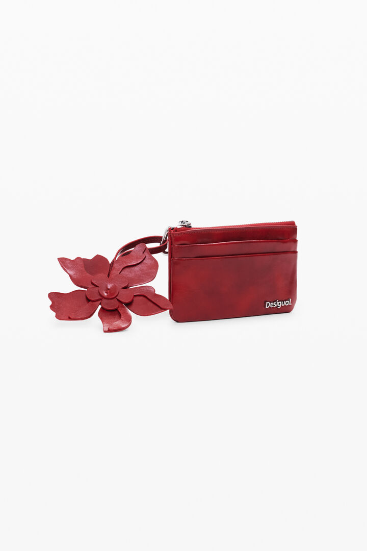 Small shiny leather-effect cardholder | Desigual