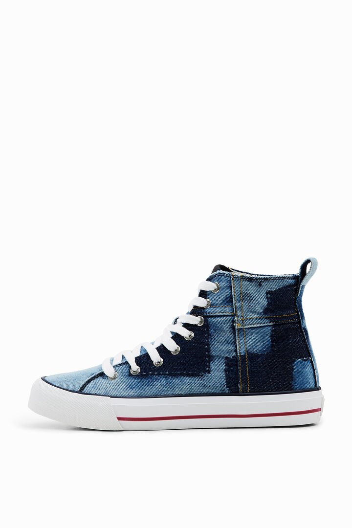 Hoge denim sneakers