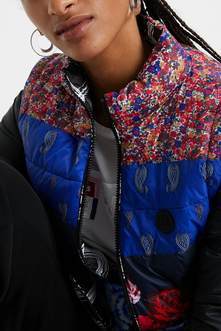 Doudoune éco-friendly patch imprimés | Desigual