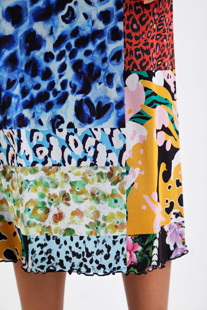 Gonna midi con patch digitale | Desigual