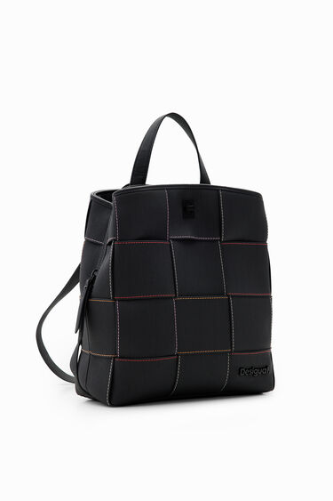 S woven stitching backpack | Desigual