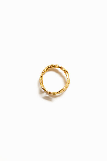 Zalio gold plated message ring | Desigual