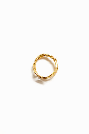 Anillo mensaje baño oro Zalio | Desigual