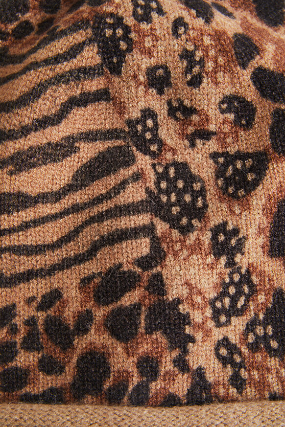 Knit hat patch animal print | Desigual