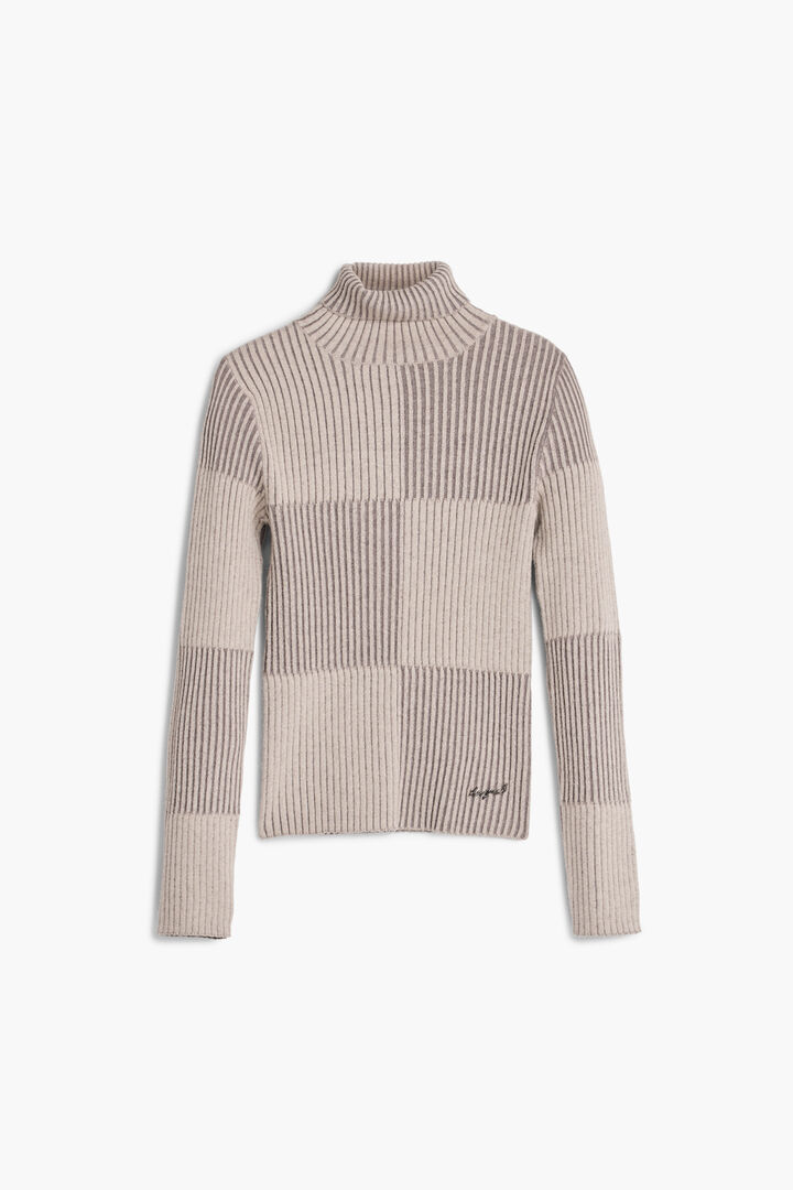 HIGH NECK CHECKERED SWEATER | Desigual