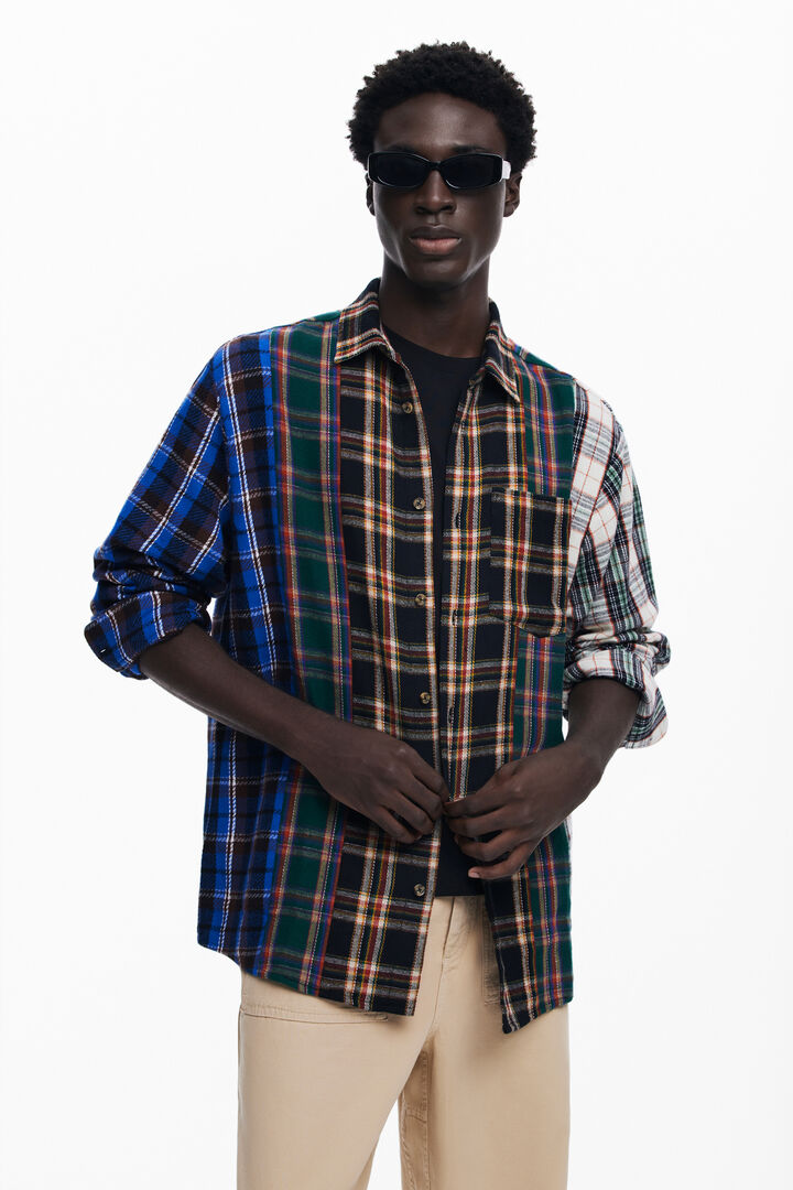Patchwork check shirt | Desigual
