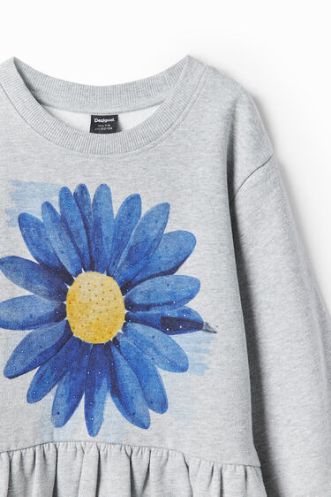 Jurk met bloemenillustratie | Desigual