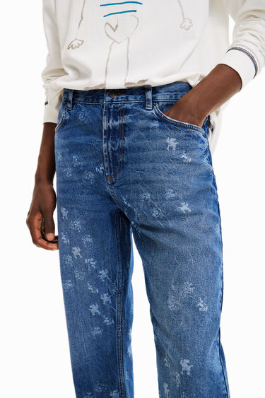 Loose laser print jeans | Desigual