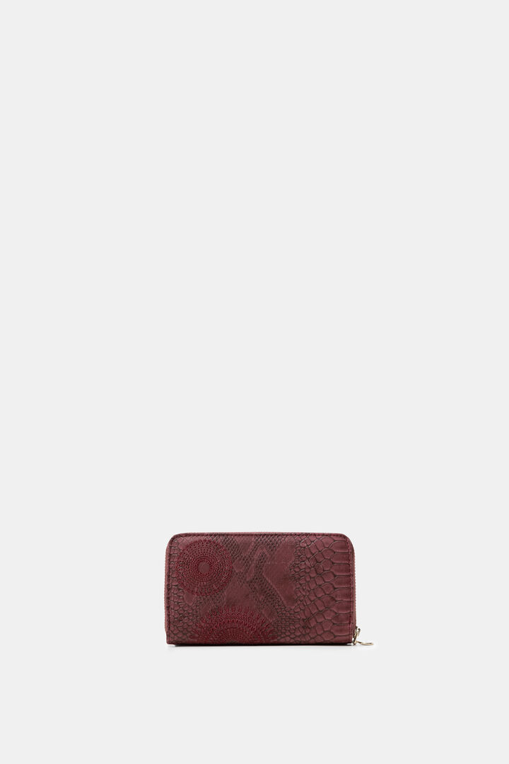 Rectangular reptile leather effect wallet | Desigual