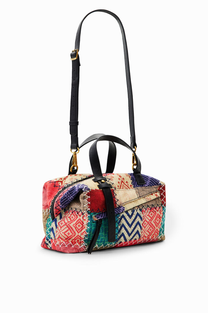 Midsize canvas patchwork bag | Desigual