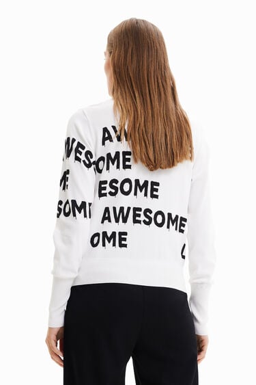 Jersey cropped "Life is awesome" | Desigual