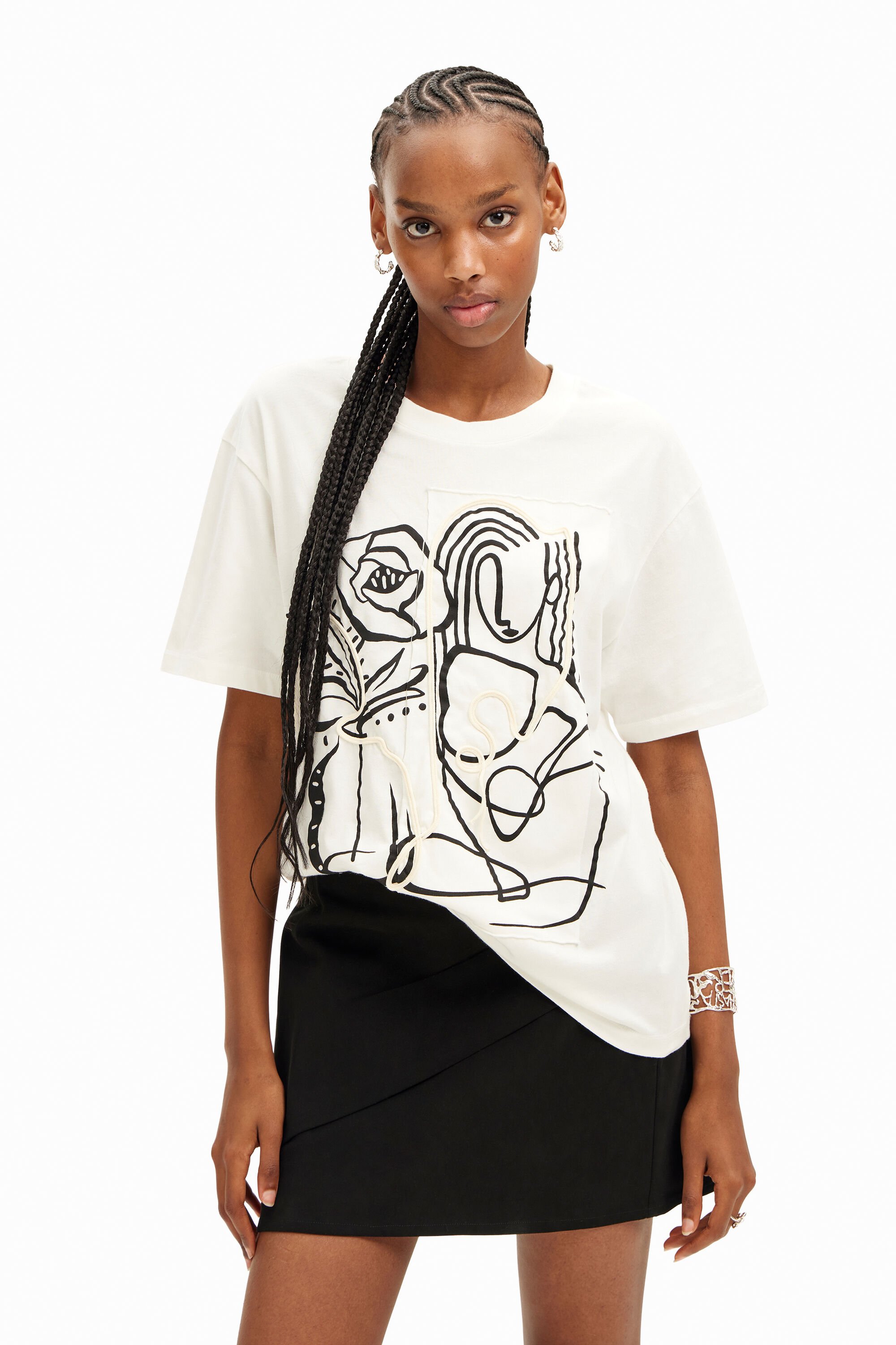 Desigual Arty illustration T-shirt