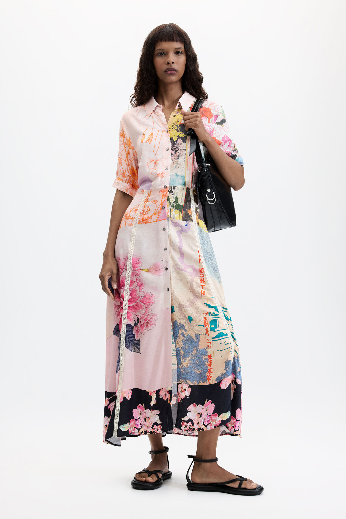 プリント柄のロングドレス マルチカラー 女性用 I Desigual.com