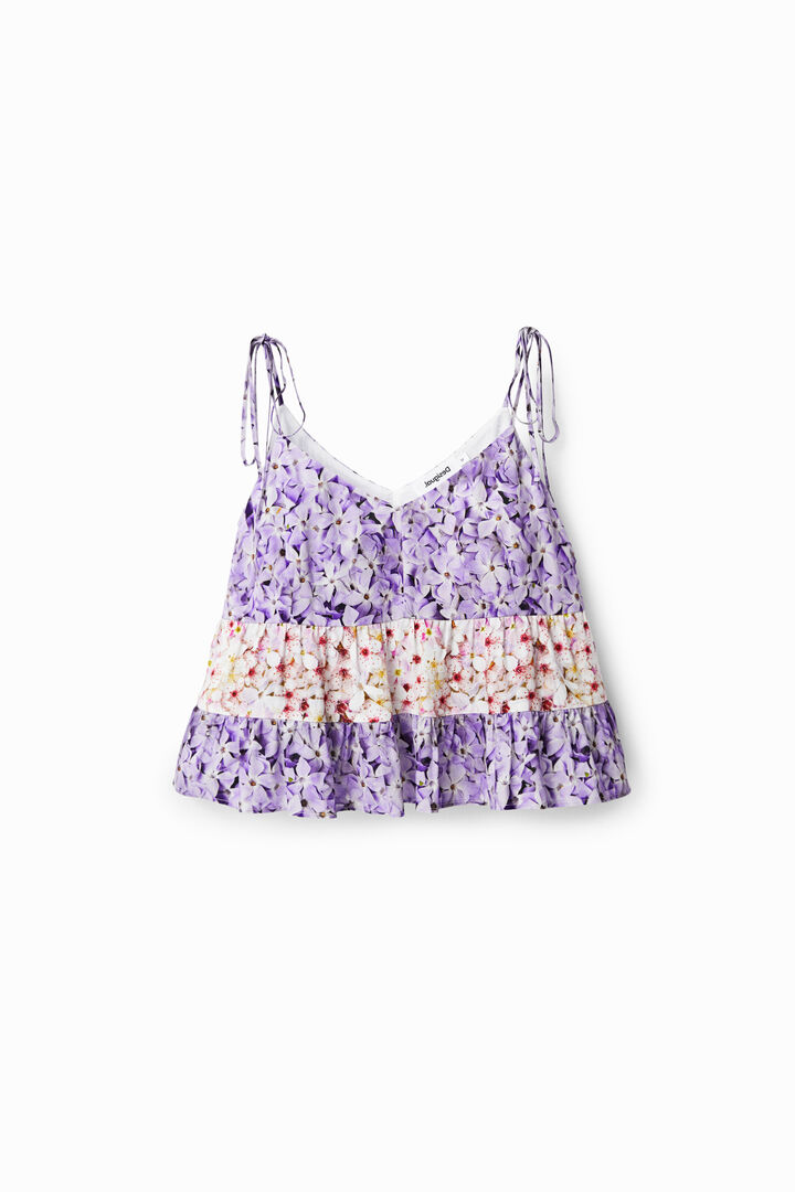 Floral strap top