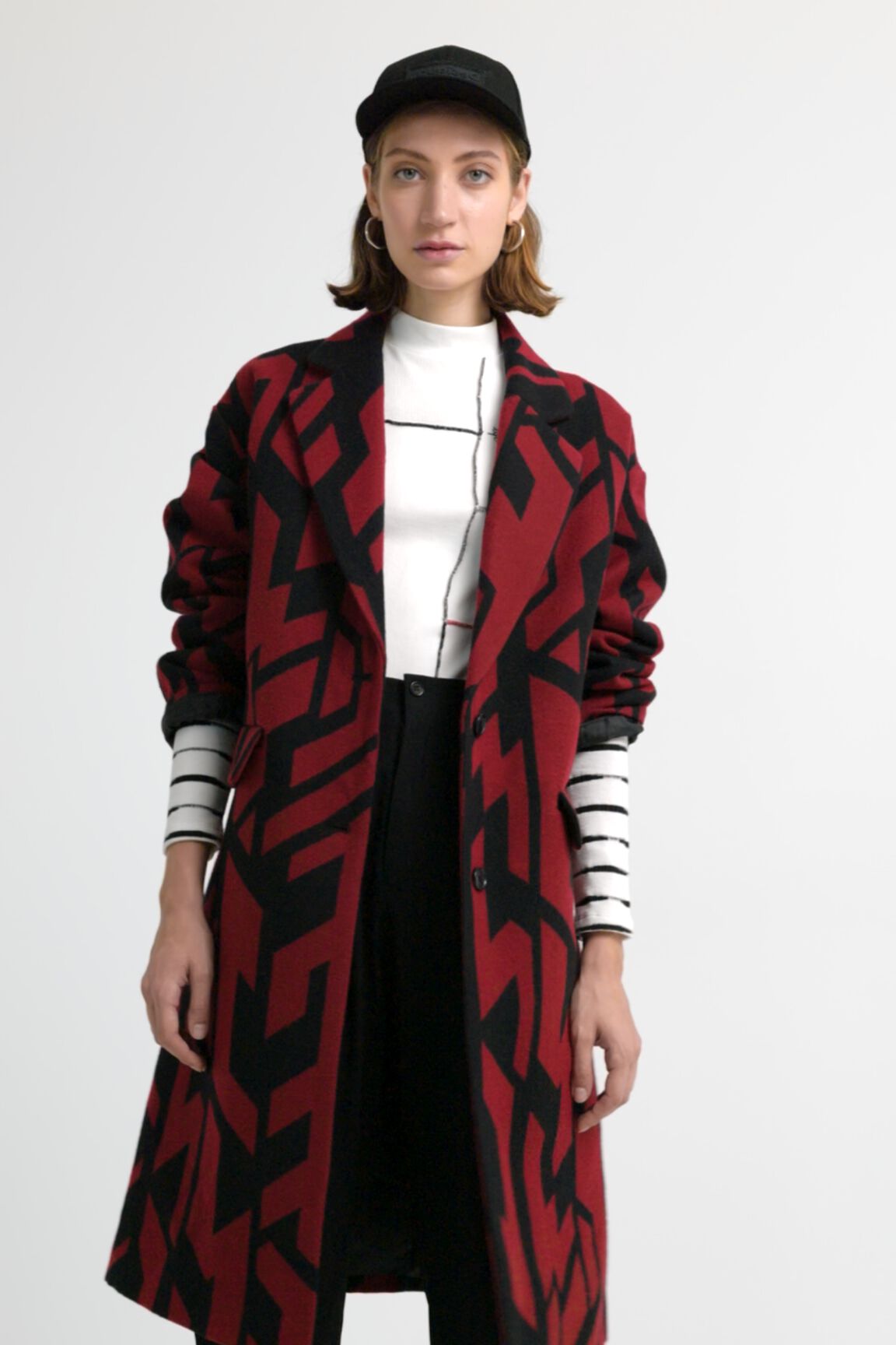 Desigual discount black coat