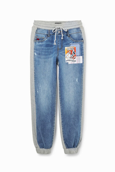 Jogger jeans hlače z Miki miško | Desigual