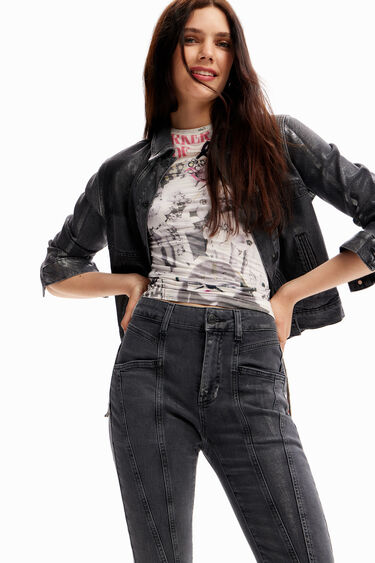 Texans Skinny push-up metal·litzat | Desigual