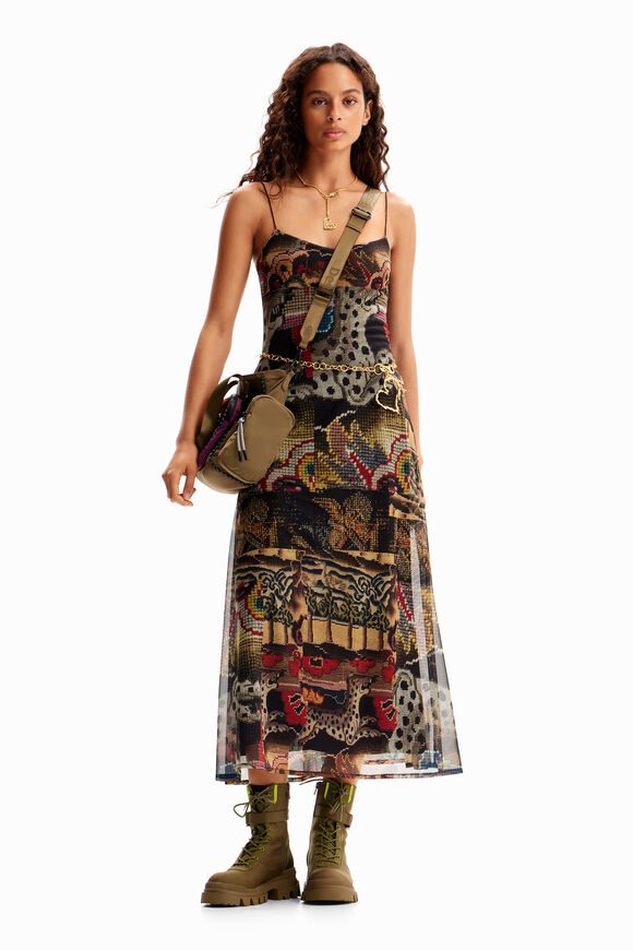 Vestido midi tapestry M. Christian Lacroix