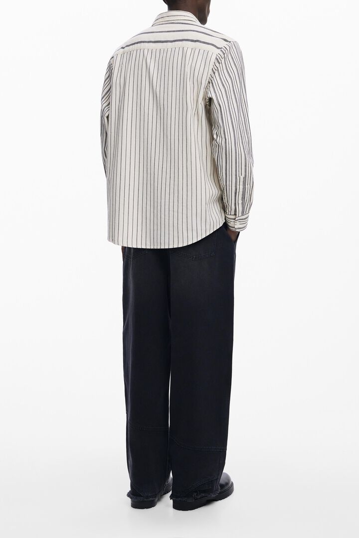 Asymmetrical striped shirt
