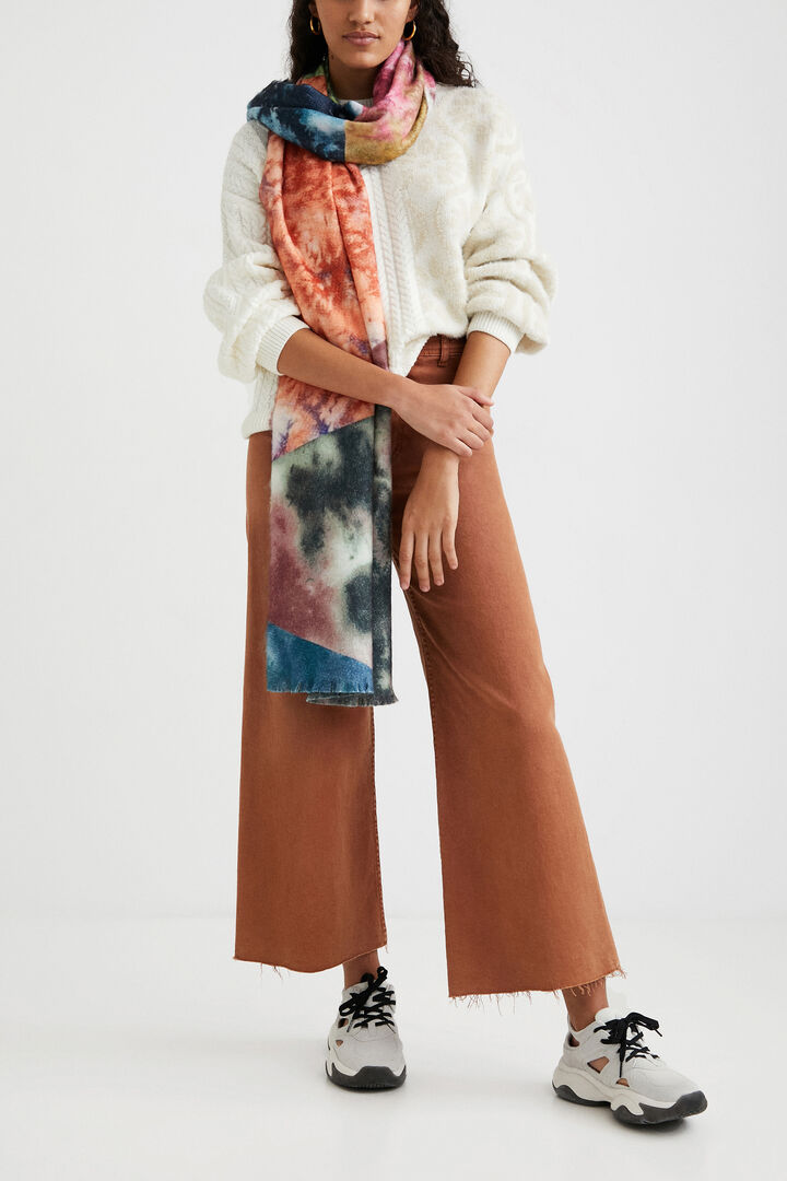 Long foulard frayed hem | Desigual