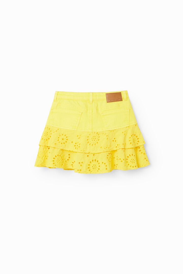 Swiss embroidery mini skirt | Desigual