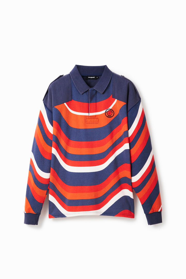 Sweatshirt in polostijl