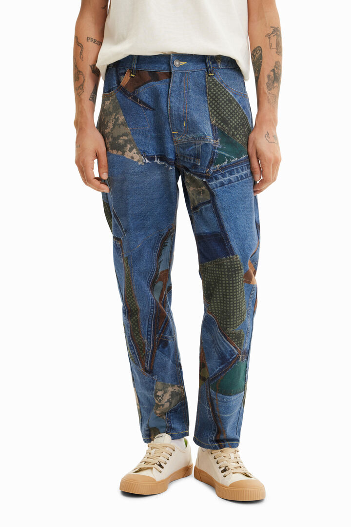 Relaxed patchwork jeans | Desigual