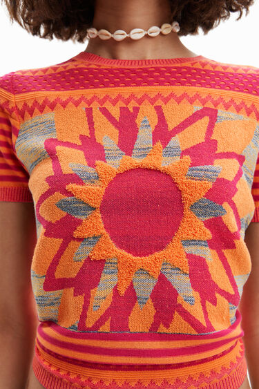 Knit flower T-shirt | Desigual