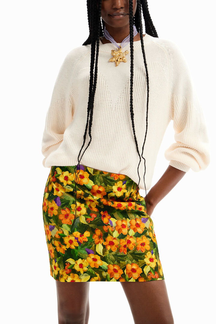 Minigonna sottile fiori | Desigual